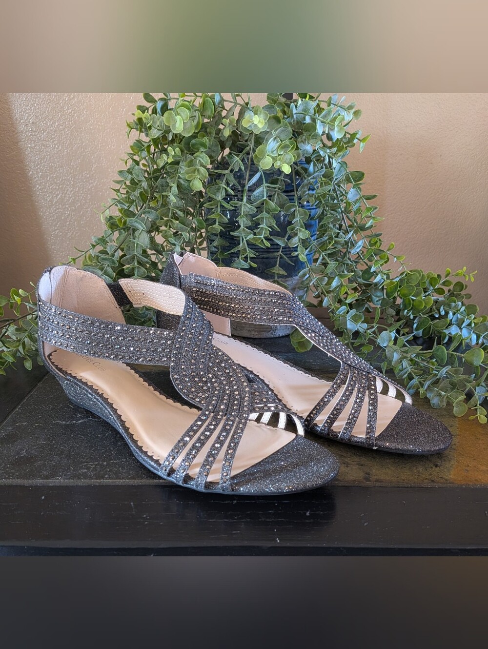 NWT! Charter Club Wedge Sandal in Pewter Size 12